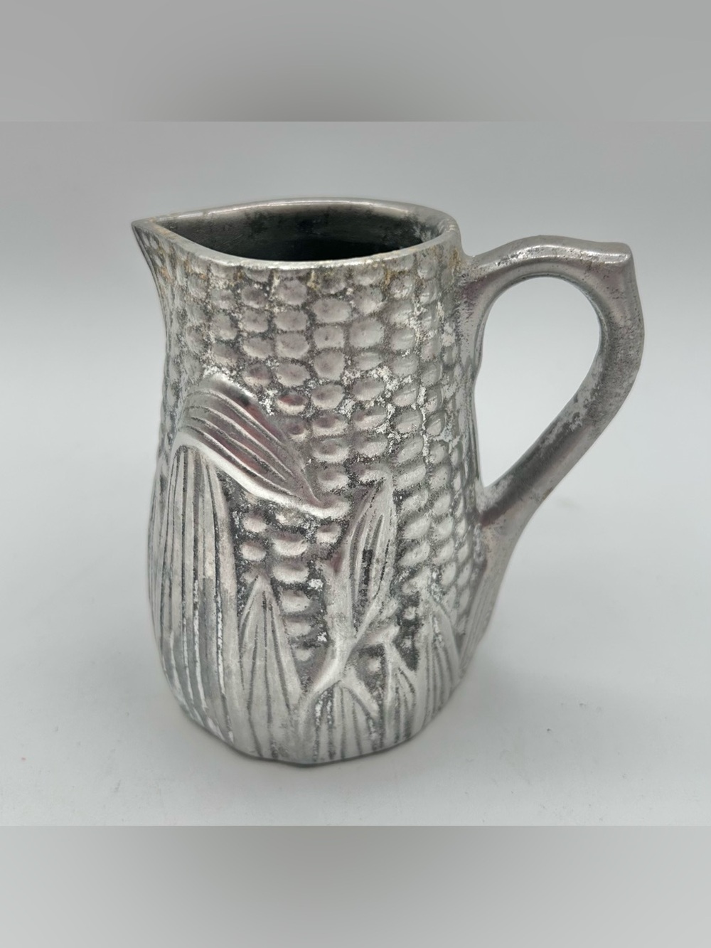 Vintage Wilton Armetale Small Pewter Creamer Corn Cob Design 3.5"